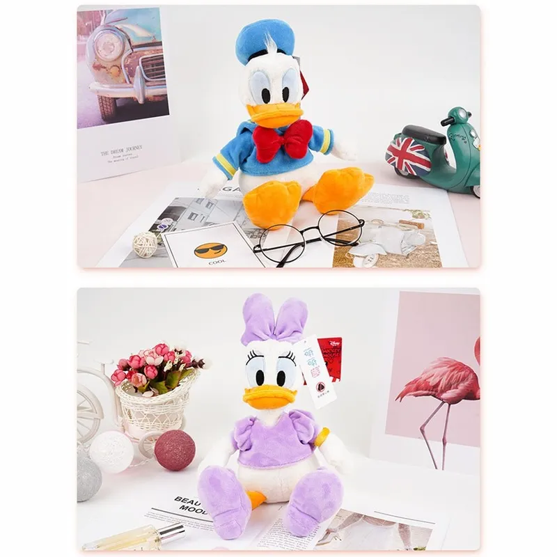 Genuine Disney Donald Duck Plush Toy Plush Doll Cartoon Daisy 30cm PP Cotton Stuffed Animals Couple Doll Kids Christmas Gift