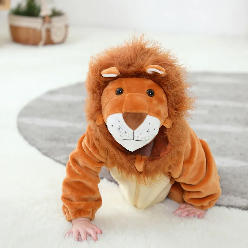 Umorden Animal King Lion Kigurumi Costume Baby Boys Infant Toddler Winter Pajamas Jumpsuit Onesies Flannel Birthday Fancy Dress