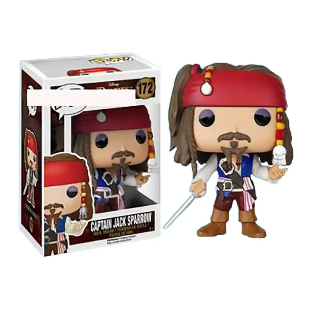 Funko Pirates of Caribbeans Captain Jack Sparrow Elizabeth Decoration Ornaments Action Figure Collection Model Toy for Children