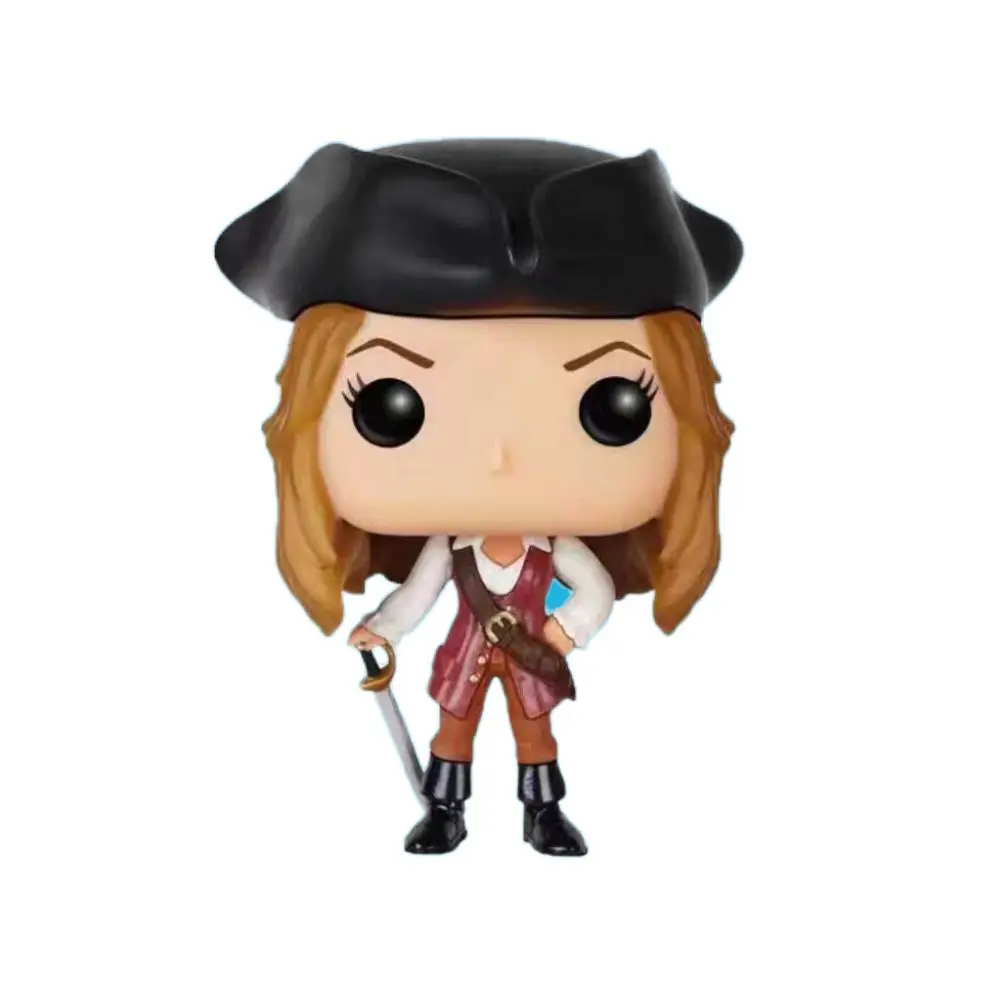 Funko Pirates of Caribbeans Captain Jack Sparrow Elizabeth Decoration Ornaments Action Figure Collection Model Toy for Children