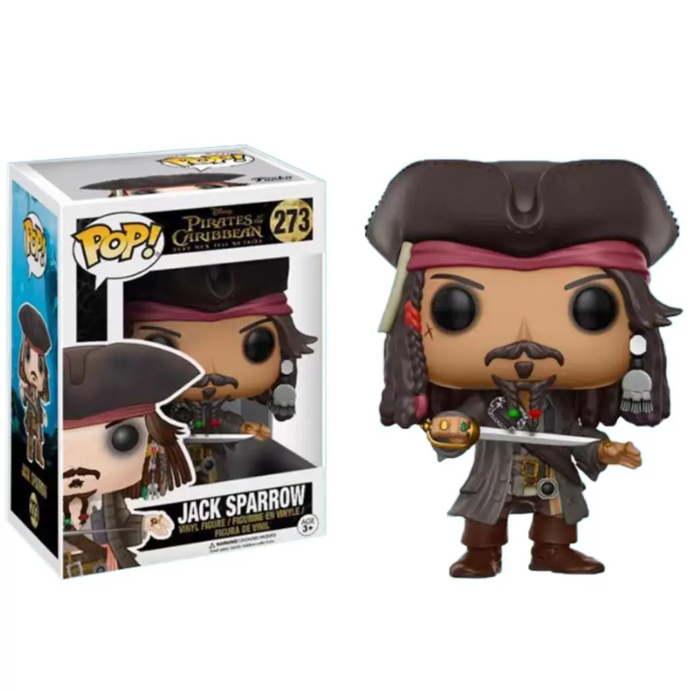 Funko Pirates of Caribbeans Captain Jack Sparrow Elizabeth Decoration Ornaments Action Figure Collection Model Toy for Children