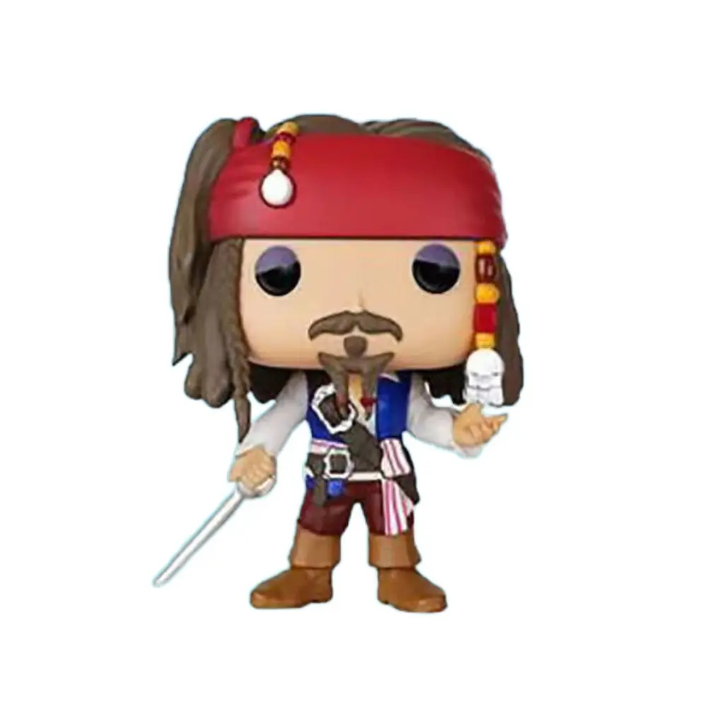 Funko Pirates of Caribbeans Captain Jack Sparrow Elizabeth Decoration Ornaments Action Figure Collection Model Toy for Children