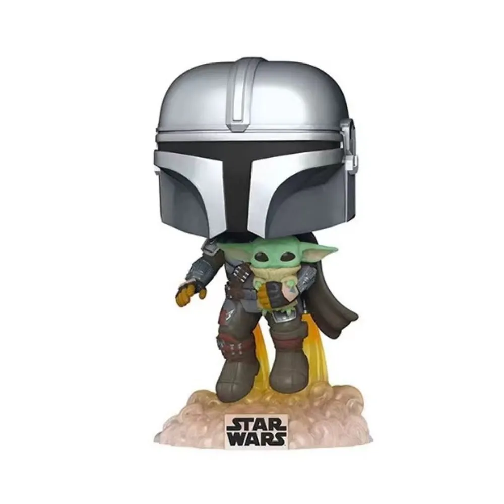 funko POP Star Wars Mandalorian Yoda Baby Handmade # 402 Vinyl Action Figures Model Doll Toy Birthday Gift