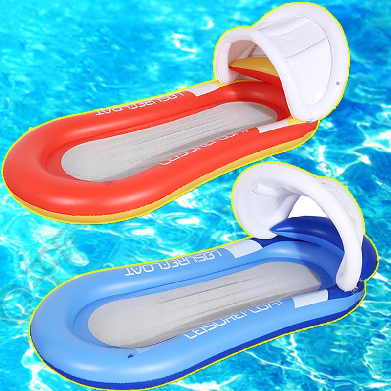 Inflatable Water Hammock with Sun Canopy