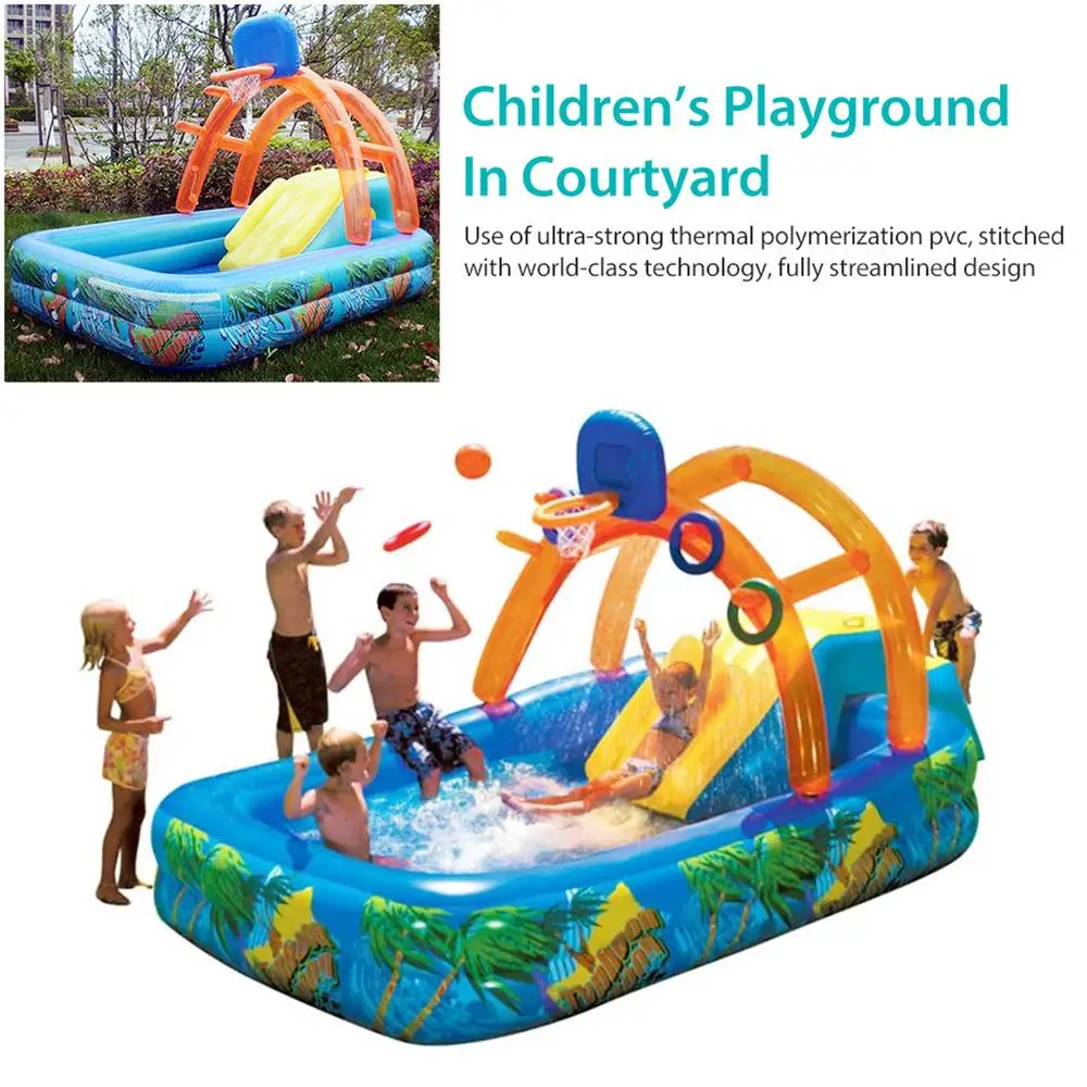 Inflatable basketball pool for children