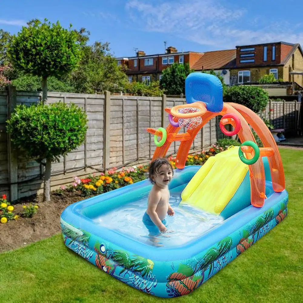 Inflatable basketball pool for children