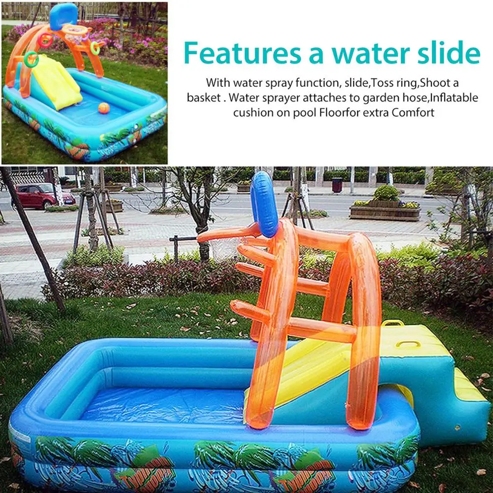 Inflatable basketball pool for children