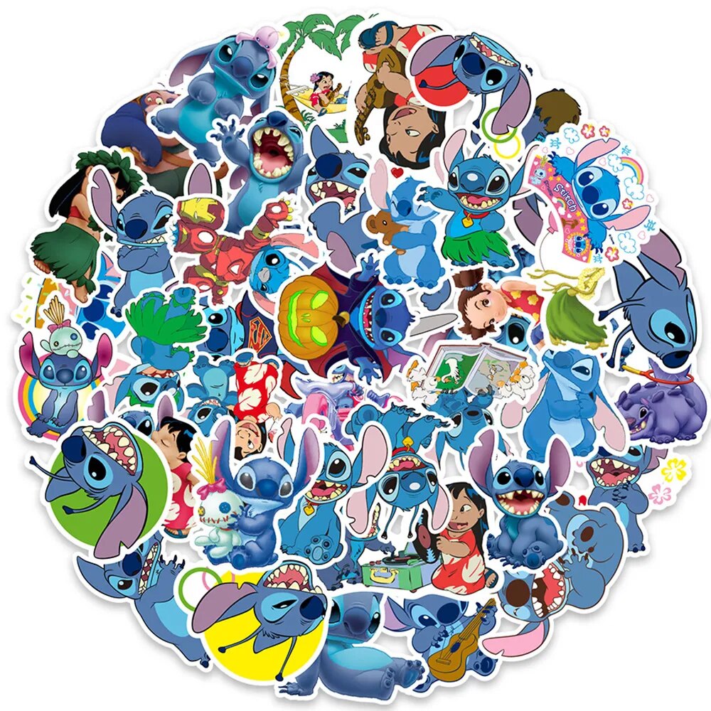 Disney Stitch and Lilo Stickers - 50/100 Units