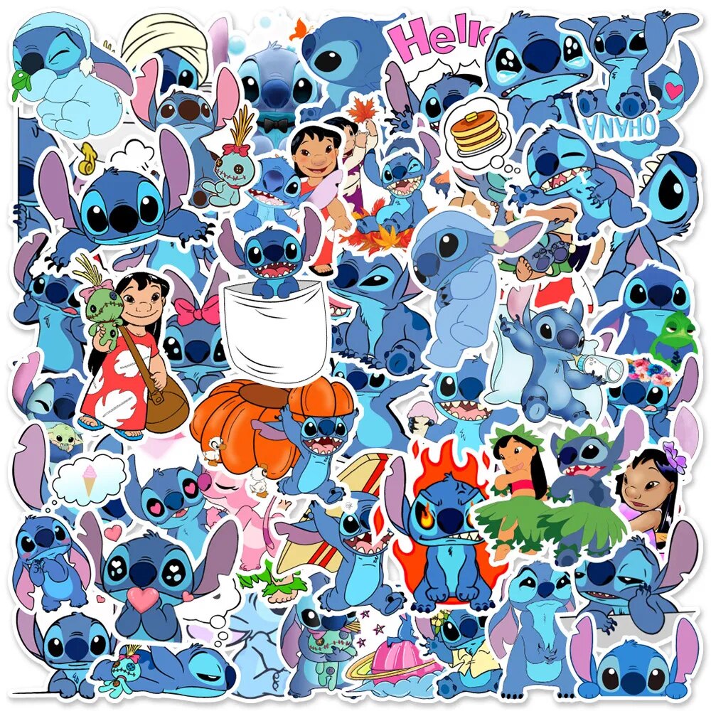 Disney Stitch and Lilo Stickers - 50/100 Units