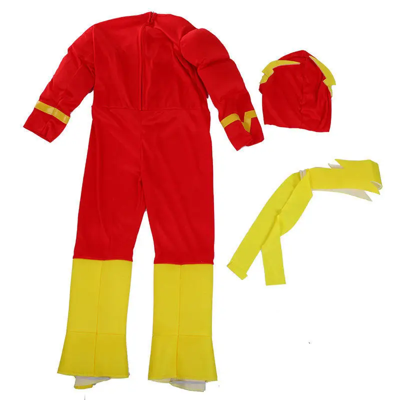 Kids The Flash Muscle Costume Cosplay Carnival Performance Party Clothing Halloween Disguise Dress Up