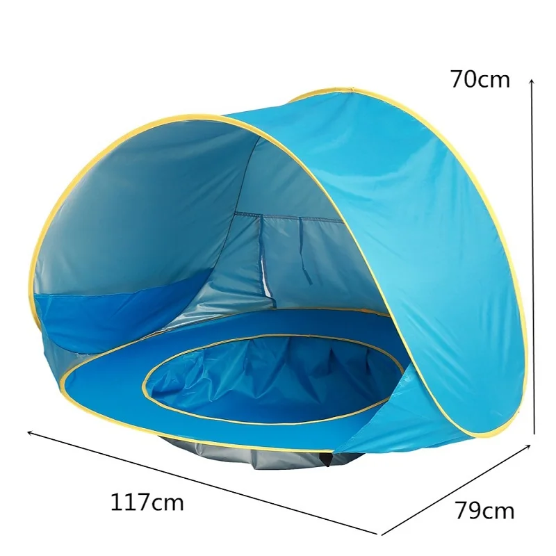 Folding Beach Tent for Kids with Pool