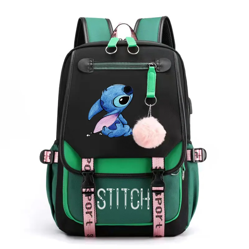 Lilo & Stitch Backpack with Built-in Phone Charging Port