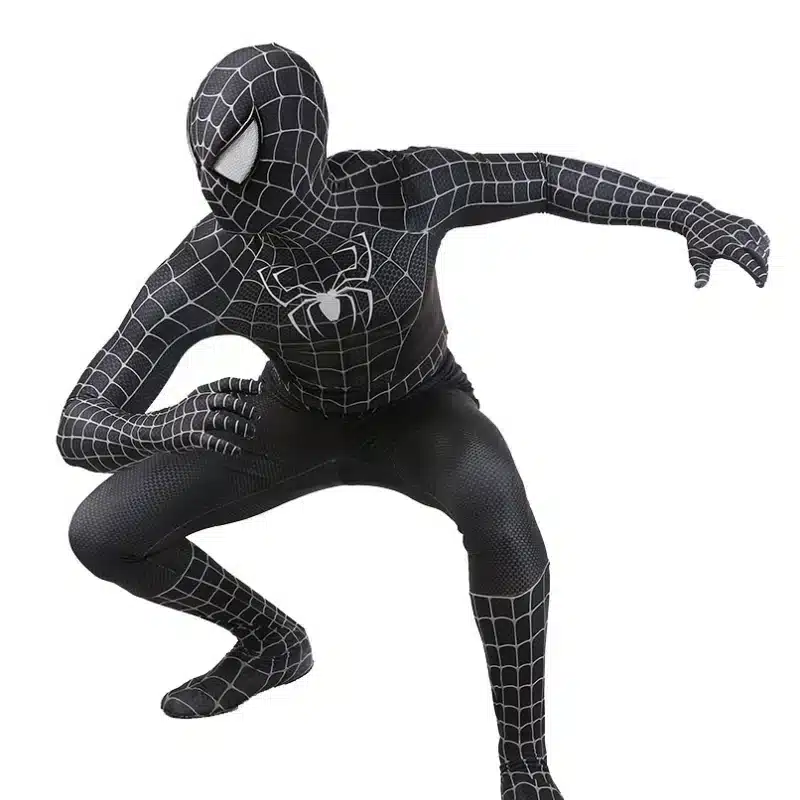 Black Spiderman costume for kids and adults