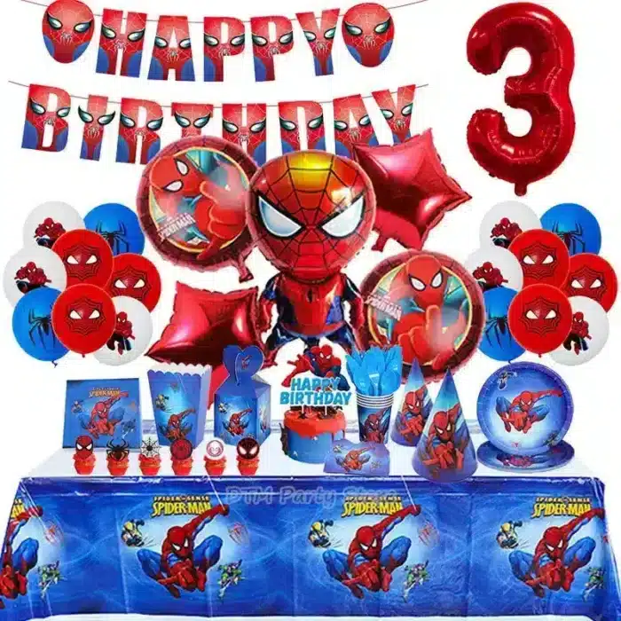 Fournitures et décorations d'anniversaire Spider Man