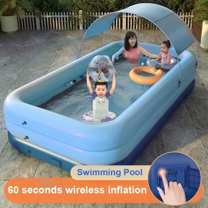 Piscine Familiale Gonflable Géante 380cm   Piscine Automatique Gonflable