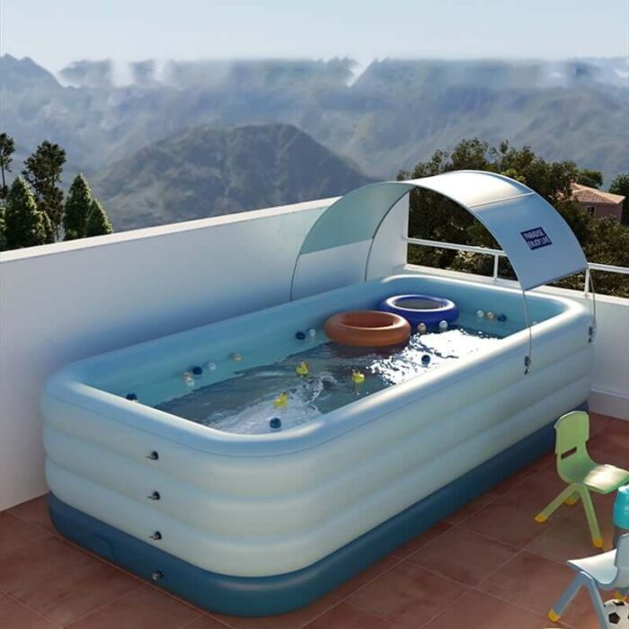 Piscine Familiale Gonflable Géante 380cm   Piscine Automatique Gonflable