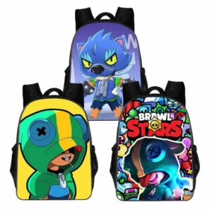 Brawl Stars Backpack for School with Pencil Case